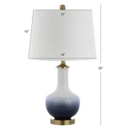 JONATHAN Y 25" Ceramic/Brass Gradient Table Lamp (Includes LED Light Bulb) White - JONATHAN Y -Desk Lamps sales shop unnamed file 1005