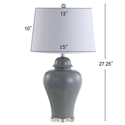 JONATHAN Y Set of 2) 27.25" Winnie Ceramic Urn Table Lamp (Includes Energy Efficient Light Bulb) - JONATHAN Y Orange 3 JONATHAN Y Set of 2) 27.25" Winnie Ceramic Urn Table Lamp (Includes Energy Efficient Light Bulb) - JONATHAN Y Orange - Image 3