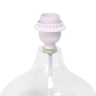 Glass Raindrop Table Lamp with Fabric Shade White - Simple Designs 6 Glass Raindrop Table Lamp with Fabric Shade White - Simple Designs - Image 6