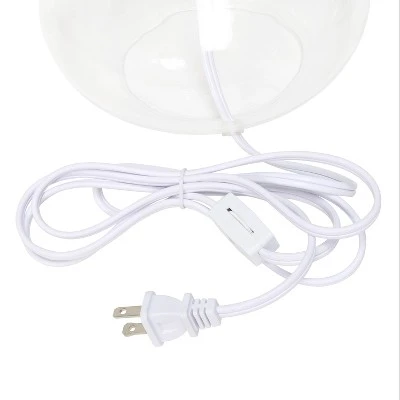 Glass Raindrop Table Lamp with Fabric Shade White - Simple Designs 7 Glass Raindrop Table Lamp with Fabric Shade White - Simple Designs - Image 7
