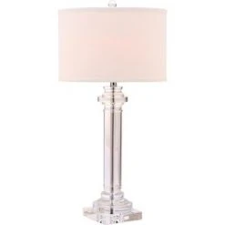 30" Nina Crystal Column Lamp Clear (Includes CFL Light Bulb) - Safavieh -Desk Lamps sales shop unnamed file 1035