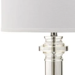 30" Nina Crystal Column Lamp Clear (Includes CFL Light Bulb) - Safavieh -Desk Lamps sales shop unnamed file 1036