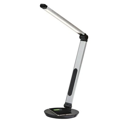 26.5" Rodney Charge Wireless Charging Multi-Function Desk Lamp (Includes LED Light Bulb) Silver - Adesso 5 26.5" Rodney Charge Wireless Charging Multi-Function Desk Lamp (Includes LED Light Bulb) Silver - Adesso - Image 5
