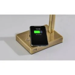 Aidan AdessoCharge LED Wireless Charging Desk Lamp (Includes LED Light Bulb) Antique Brass - Adesso 9 Aidan AdessoCharge LED Wireless Charging Desk Lamp (Includes LED Light Bulb) Antique Brass - Adesso -Desk Lamps sales shop unnamed file 1144