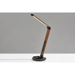 26.5" Rodney Charge Wireless Charging Multi-Function Desk Lamp (Includes LED Light Bulb) Brown - Adesso -Desk Lamps sales shop unnamed file 1154