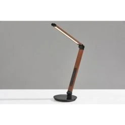 26.5" Rodney Charge Wireless Charging Multi-Function Desk Lamp (Includes LED Light Bulb) Brown - Adesso -Desk Lamps sales shop unnamed file 1156
