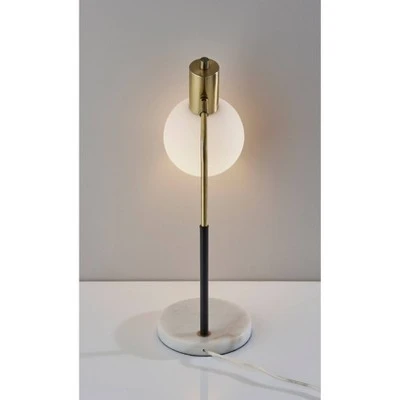 Corbin Desk lamp Antique Brass Black - Adesso 4 Corbin Desk lamp Antique Brass Black - Adesso - Image 4