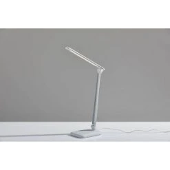 16.25" Lennox Multi-Function Desk Lamp (Includes LED Light Bulb) White - Adesso