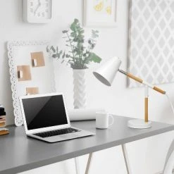 Wooden Pivot Desk Lamp White - Simple Designs -Desk Lamps sales shop unnamed file 1211