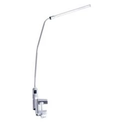 Modern Contemporary Clamp Desk Lamp Silver (Includes LED Light Bulb) - Trademark Global