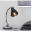 Olivia & May 16" Iron and Marble Task Lamp Black - Olivia & May