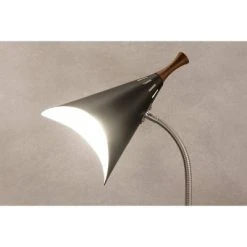 18.5" Draper Gooseneck Desk Lamp Black - Adesso