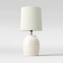 Embossed Striped Pattern Ceramic Mini Lamp - Threshold™ -Desk Lamps sales shop unnamed file 131