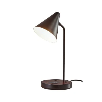 19.5" Oliver Charge Desk Lamp Black - Adesso 1 19.5" Oliver Charge Desk Lamp Black - Adesso