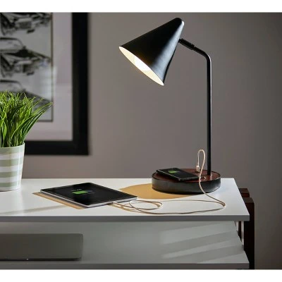 19.5" Oliver Charge Desk Lamp Black - Adesso 6 19.5" Oliver Charge Desk Lamp Black - Adesso - Image 6