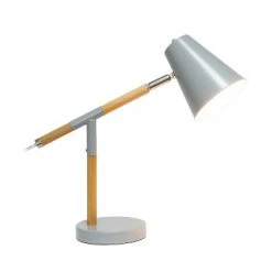 Wooden Pivot Desk Lamp Gray - Simple Designs