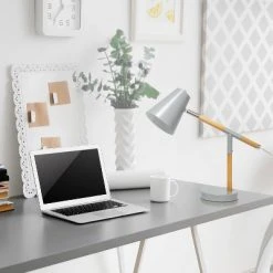 Wooden Pivot Desk Lamp Gray - Simple Designs -Desk Lamps sales shop unnamed file 1340