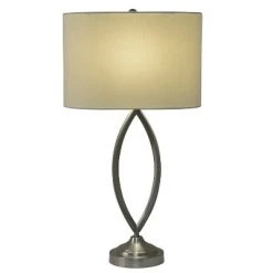 27" x 15" Steel Desk Lamp Steel - Decor Therapy