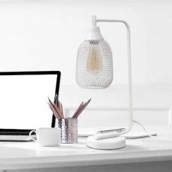 Industrial Desk Lamp White - Lalia Home -Desk Lamps sales shop unnamed file 1400