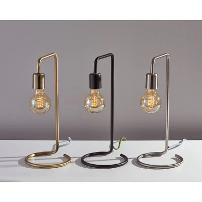 16.5" Morgan Desk Lamp Black (Includes Light Bulb) - Adesso 2 16.5" Morgan Desk Lamp Black (Includes Light Bulb) - Adesso - Image 2