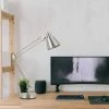 27" AdjusDesk Metal Udbina Desk Lamp with Arm Brushed Steel - Cal Lighting