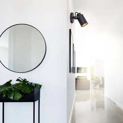 6.25" Metal Spotlight Wall Mount Accent Lamp Black - Cresswell Lighting 2 6.25" Metal Spotlight Wall Mount Accent Lamp Black - Cresswell Lighting - Image 2