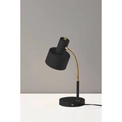 Stark Desk Lamp Antique Brass Black - Adesso