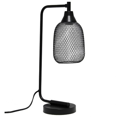 Industrial Mesh Desk Lamp Matte Black - Lalia Home 4 Industrial Mesh Desk Lamp Matte Black - Lalia Home - Image 4