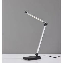 16.25" Lennox Multi-Function Desk Lamp (Includes LED Light Bulb) Black - Adesso
