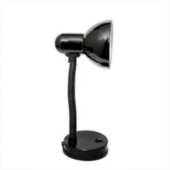 Basic Metal Desk Lamp with Flexible Hose Neck Black - Simple Designs -Desk Lamps sales shop unnamed file 1555