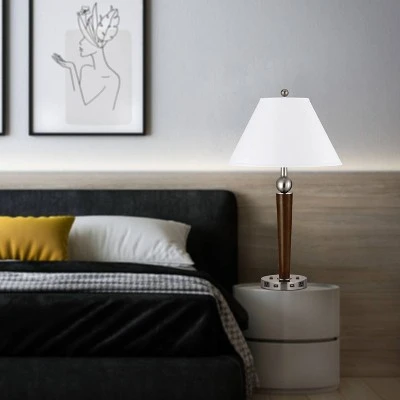 30" Metal Desk Lamp Espresso/Brushed Steel - Cal Lighting 1 30" Metal Desk Lamp Espresso/Brushed Steel - Cal Lighting