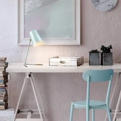 16" Novogratz Globe Dobby Desk Lamp with Gold Accents Matte Teal - Globe Electric -Desk Lamps sales shop unnamed file 1587