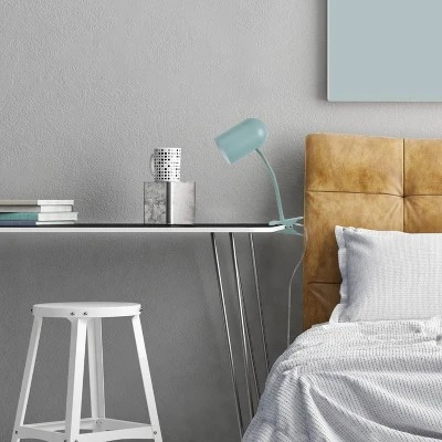 15" Carter Clip-Arm Desk Lamp with Adjustable Gooseneck - Globe Electric Matte Teal 3 15" Carter Clip-Arm Desk Lamp with Adjustable Gooseneck - Globe Electric Matte Teal - Image 3