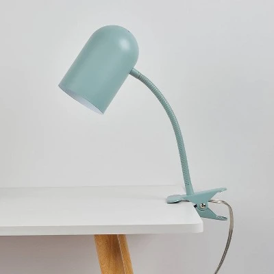 15" Carter Clip-Arm Desk Lamp with Adjustable Gooseneck - Globe Electric Matte Teal 8 15" Carter Clip-Arm Desk Lamp with Adjustable Gooseneck - Globe Electric Matte Teal - Image 8