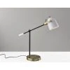 Casey Desk Lamp Black/White/Brass - Adesso