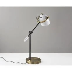 Casey Desk Lamp Black/White/Brass - Adesso 12 Casey Desk Lamp Black/White/Brass - Adesso -Desk Lamps sales shop unnamed file 1605