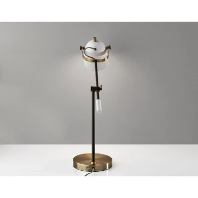 Casey Desk Lamp Black/White/Brass - Adesso 5 Casey Desk Lamp Black/White/Brass - Adesso - Image 5