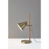 Bryn Desk Lamp Natural Rubberwood Antique Brass - Adesso