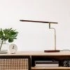 LED Barrett Desk Lamp Walnut/Brass (Includes LED Light Bulb) - Adesso