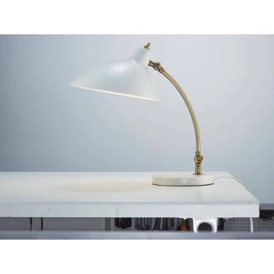 15" x 18" Peggy Desk Lamp White - Adesso 2 15" x 18" Peggy Desk Lamp White - Adesso - Image 2