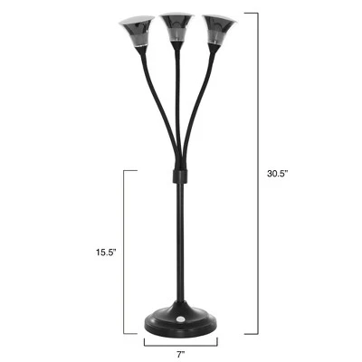 3 Head Desk Lamp Black (Includes LED Light Bulb) - Yorkshire Home 1 3 Head Desk Lamp Black (Includes LED Light Bulb) - Yorkshire Home