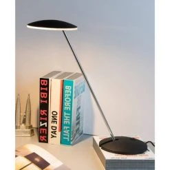 14.5" Modern Metal Pendulum Table/Desk/Study Lamp (Includes LED Light Bulb) Black/Silver - Ore International -Desk Lamps sales shop unnamed file 1735
