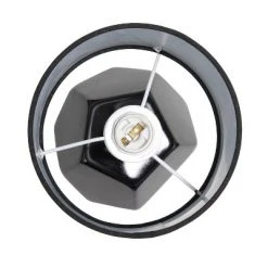 Round Prism Mini Table Lamp with Matching Fabric Shade Black - Simple Designs 10 Round Prism Mini Table Lamp with Matching Fabric Shade Black - Simple Designs -Desk Lamps sales shop unnamed file 1740