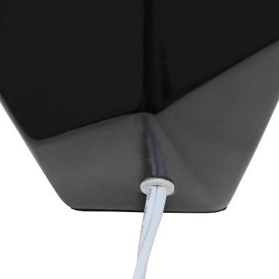 Round Prism Mini Table Lamp with Matching Fabric Shade Black - Simple Designs 6 Round Prism Mini Table Lamp with Matching Fabric Shade Black - Simple Designs - Image 6