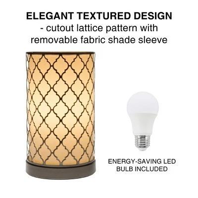 Tree Bark Pattern Uplight Table lamp Medium Silver (Includes LED Light Bulb) - Lavish Home 2 Tree Bark Pattern Uplight Table lamp Medium Silver (Includes LED Light Bulb) - Lavish Home - Image 2