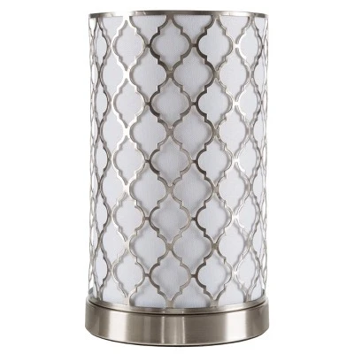 Tree Bark Pattern Uplight Table lamp Medium Silver (Includes LED Light Bulb) - Lavish Home 6 Tree Bark Pattern Uplight Table lamp Medium Silver (Includes LED Light Bulb) - Lavish Home - Image 6