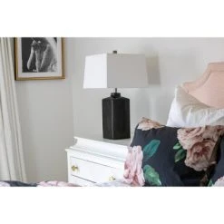 26.5" Kennedy Ceramic Table Lamp Black - Decor Therapy 14 26.5" Kennedy Ceramic Table Lamp Black - Decor Therapy -Desk Lamps sales shop unnamed file 1772