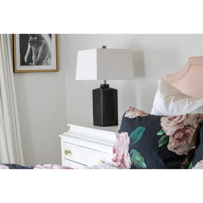 26.5" Kennedy Ceramic Table Lamp Black - Decor Therapy 7 26.5" Kennedy Ceramic Table Lamp Black - Decor Therapy - Image 7