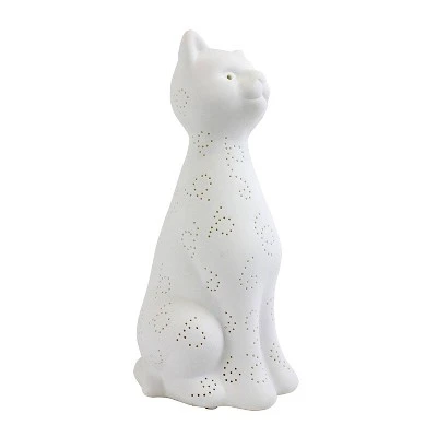 Porcelain Kitty Cat Shaped Animal Light Table Lamp White - Simple Designs 3 Porcelain Kitty Cat Shaped Animal Light Table Lamp White - Simple Designs - Image 3