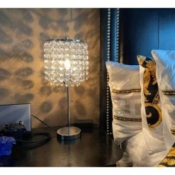 20.25" Deco Glam Table Lamp Silver - Ore International -Desk Lamps sales shop unnamed file 1837